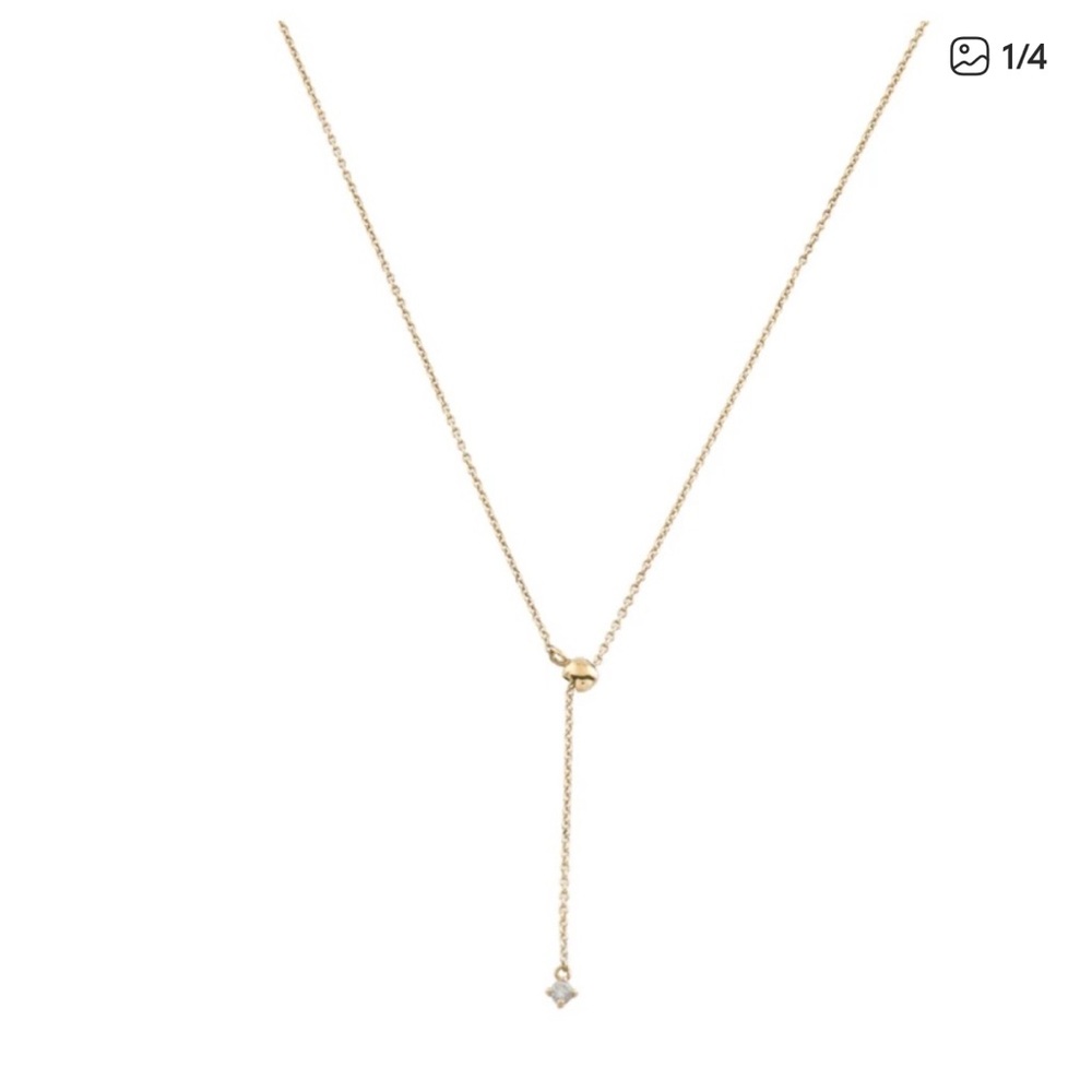 Mejuri Lariat Slider Necklace - Gold Vermeil